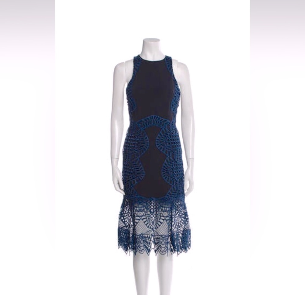 Jonathan Simkhai A-Line Dress Navy and Royal Blue Size 2